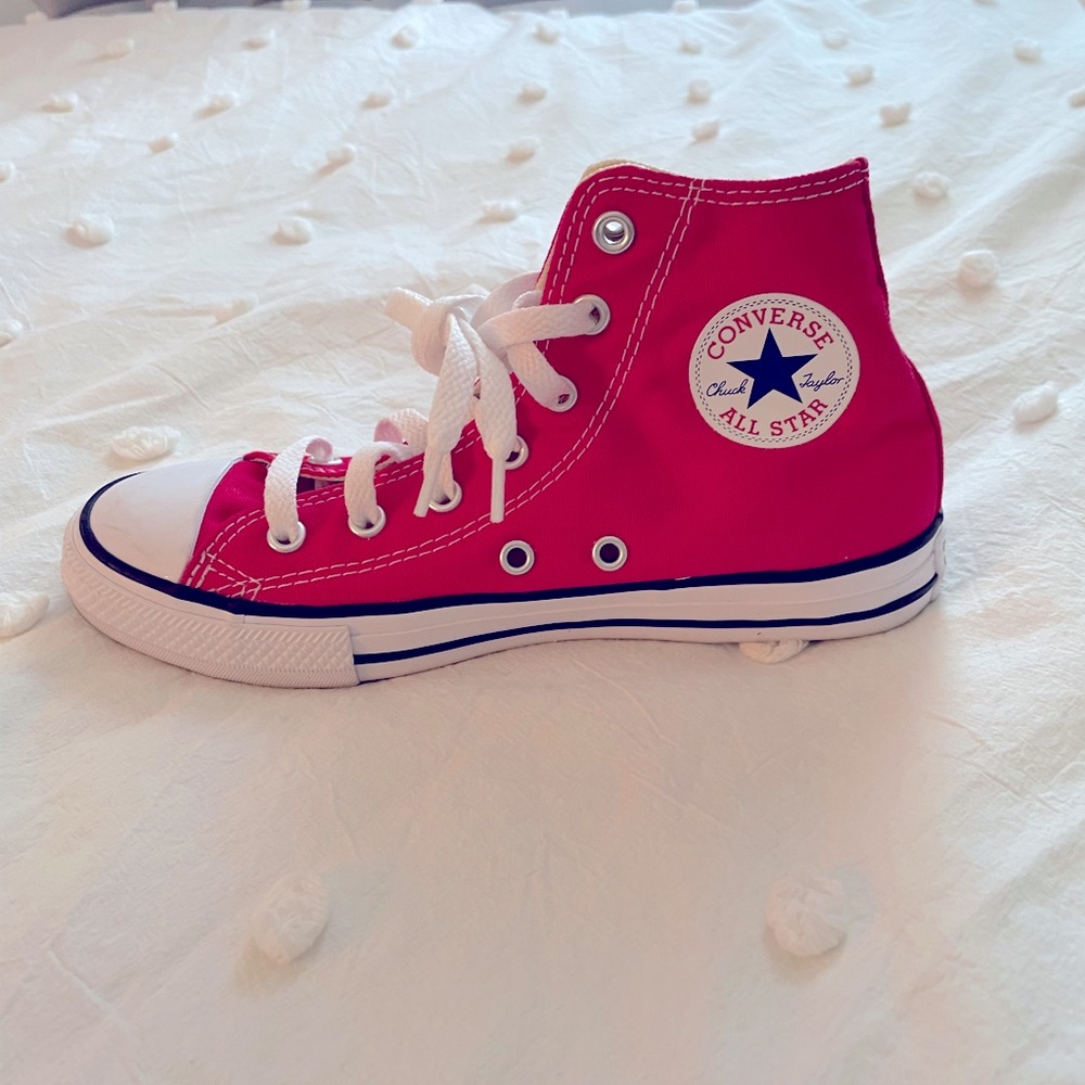 High Top Red Converse Sneakers Kids Size 2